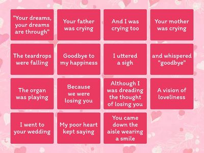 I went to your wedding - Lyrics - Past continuous