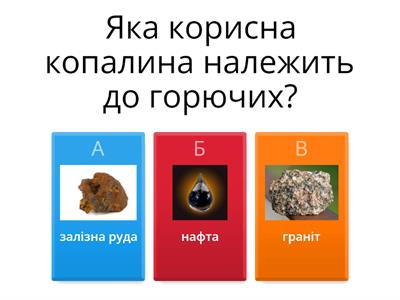 Корисні копалин ЯДС 4 клас