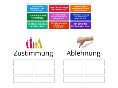 Zustimmung oder Ablehnung?