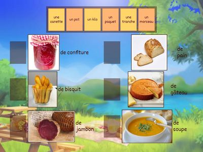 quantities and containers-French