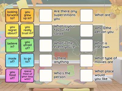 SO B1 Unit 1 Grammar, questions with prepositions in the end