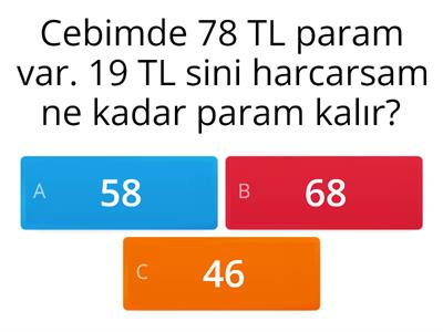 Toplama ve Çıkarma İşlemi