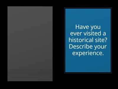 Speaking: Talking about history (Level intermediate plus 8B)