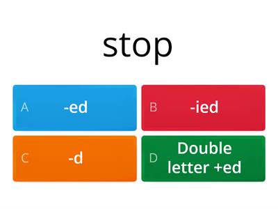 Past Simple (spelling) compact KEY unit 5