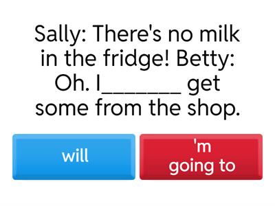Will/be going to