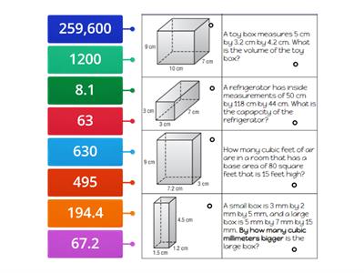 Calculate the Volume - Rectangular Prisms