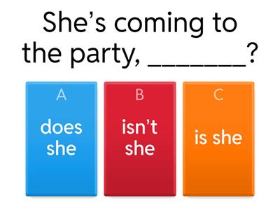 question tag. practice