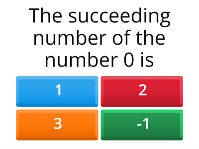 INTEGERS QUIZ
