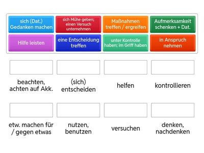 Verben / Nomen-Verb-Verbindungen