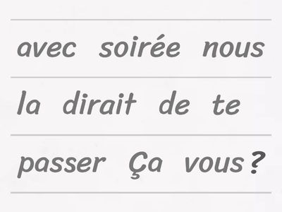 Suggestion, conditionnel 