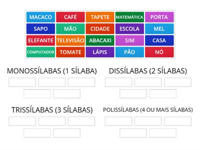 CLASSIFICAÇÃO SILÁBICA