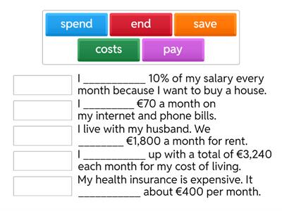 @englishcomamanda - cost of living (verbs)