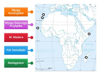 Afryka Wyspy, polwyspy i archipelagi 