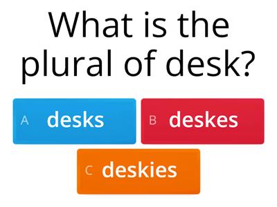 Plural Nouns ( s, es, ies)