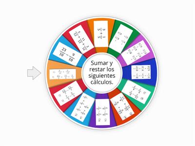 Fracciones sumas y restas !!