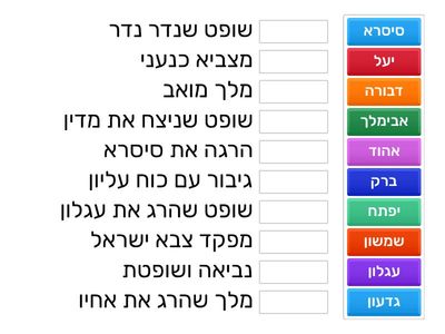 חידון על ספר שופטים