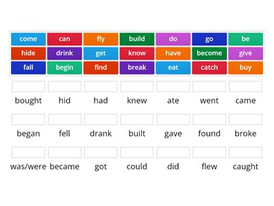 irregular verbs past tense