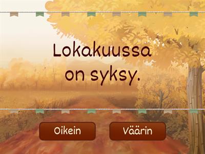 8E. Sää, vuodenajat ja kuukaudet