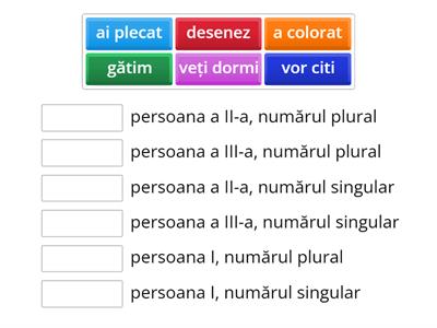 Găsește persoana corectă pentru fiecare verb_CES