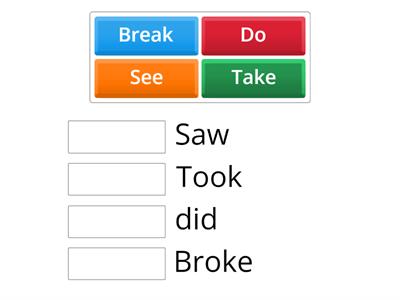 Past simple match up