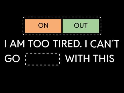 PHRASAL VERBS PRE INTERMEDIATE 