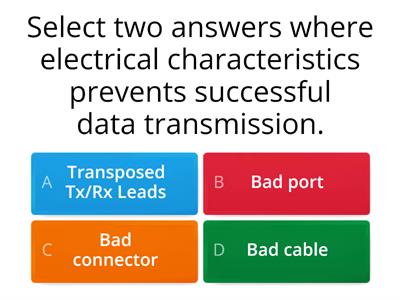 Network+ Obj 5.3 Troubleshooting Issues Quiz