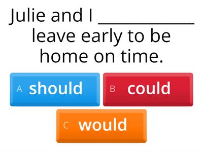 Should, Would, Could