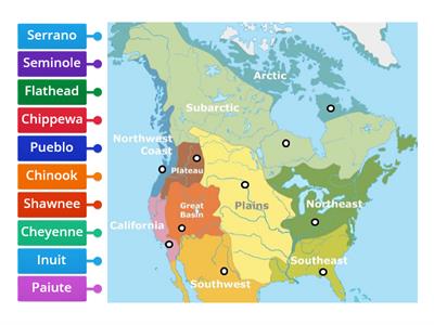 Civics: Native American Tribes by Region