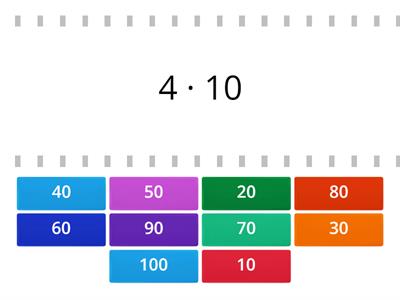 10-es szorzótábla - párosítás