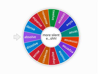 Wilson 4.4 Wordlist Wheel (closed ending in se and ve) page 111 top