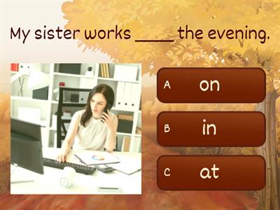 Prepositions of time