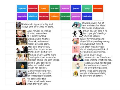 Personality vocabulary - Intermediate level