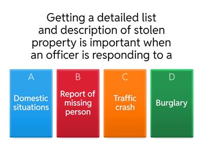 Criminal Justice Quiz - Foresnic Science