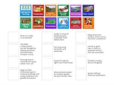 Food provenance and production methods
