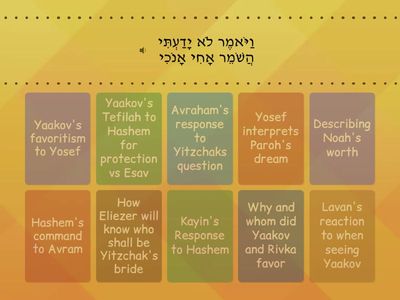   ספר בראשית -פסוקים1-10