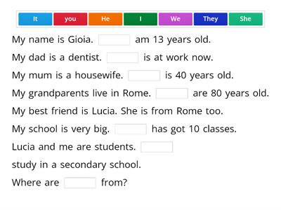 Personal pronouns