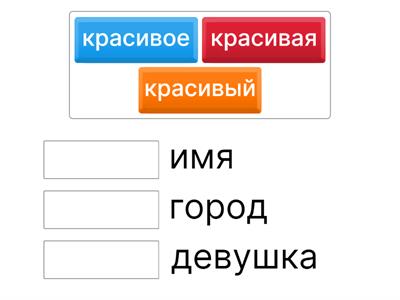 Прилагательное (красивый)