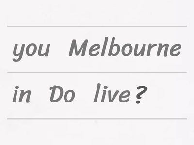 U1, Pre-Int - MCP - PS word order