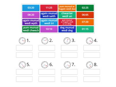Gêm 3 - cyfateb analog, digidol a geiriau (wedi)