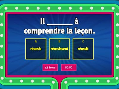 Quiz – Les verbes du 2e groupe (présent)