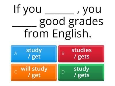 TEST conditionals 0 and 1st - 8th grade