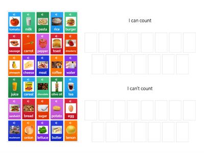 Countable & Uncountable Food