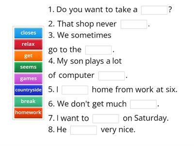 Outcomes Elementary Unit 2 collocations