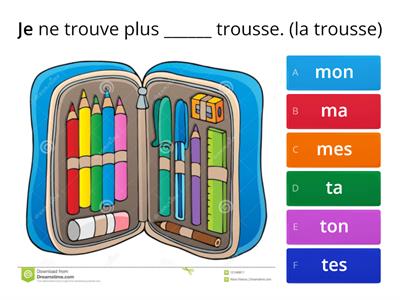 Les adjectifs possessifs