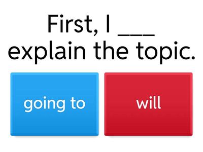 going to vs will presentation