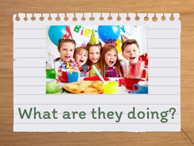 Tact Verbs (Baking, delivering, celebrating, selling, aiming)