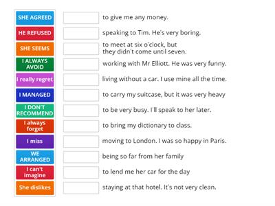 Empower B1 verb patterns, pre-intermediate