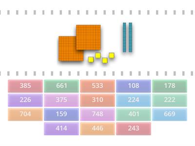 Place Value 3 digit matching
