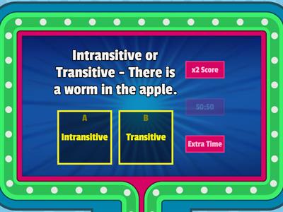 10-11-12th gradeTransitive and Intransitive verbs quiz