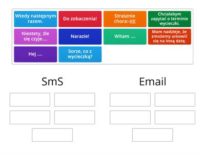 SmS wiadomość czy Email